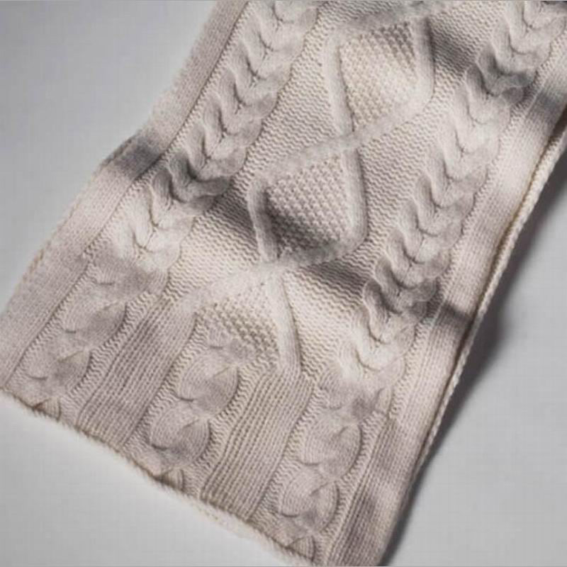 Pure Cashmere Scarves White Knitted Women Fashional Winter Scarf